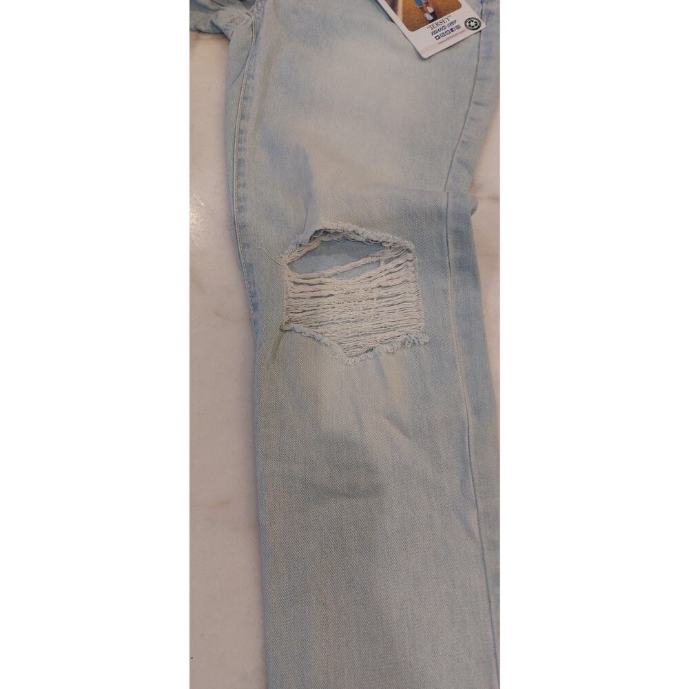 REWASH Brand Women"s Jeans Jersey‎ Relaxed Crop Distressed Light Denim Size 1/25 - Picture 6 of 12